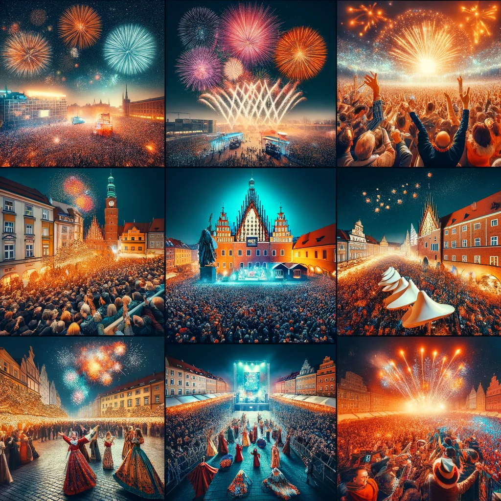 New Year's Eve in Wroclaw: Fireworks, Concerts, and Public Celebrations.