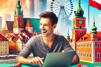 Traveler playing on a legal online casino in Poland
