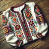 Traditional Ukrainian vyshyvanka with embroidery patterns