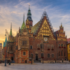 Wrocław Town Hall in Market Square, a Gothic landmark in the heart of Wrocław Old Town